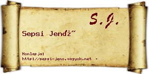 Sepsi Jenő névjegykártya